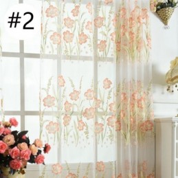 Cortina De Tule Floral Europeia Feita Sob Medida, Estilo Pastoral Para Sala De Estar
