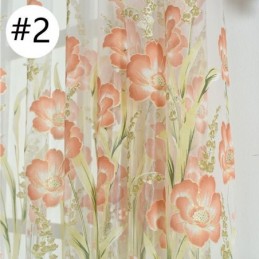 Cortina De Tule Floral Europeia Feita Sob Medida, Estilo Pastoral Para Sala De Estar