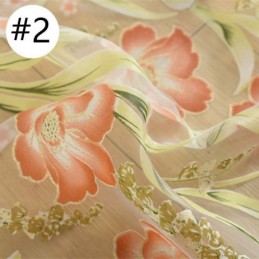 Cortina De Tule Floral Europeia Feita Sob Medida, Estilo Pastoral Para Sala De Estar