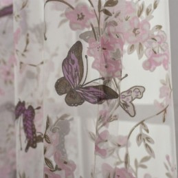 Cortinas De Tule Com Estampa De Flores De Borboleta, Decoração De Janela, Cortina De Voile Feita Sob Medida