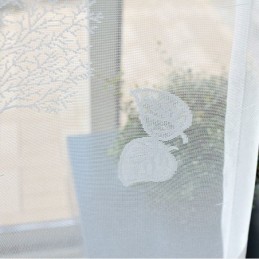 Cortinas Nórdicas Semi Transparentes Com Estampa De Árvore