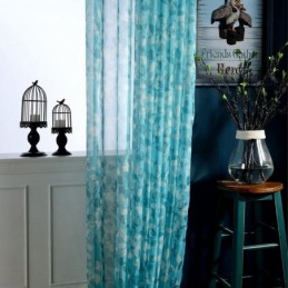 Cortinas Semi Transparentes Com Estampa De Folhas Para Sala De Estar E Quarto