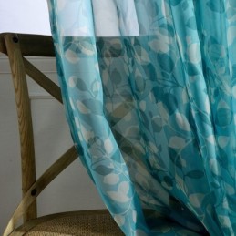 Cortinas Semi Transparentes Com Estampa De Folhas Para Sala De Estar E Quarto