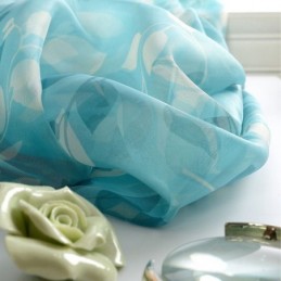 Cortinas Semi Transparentes Com Estampa De Folhas Para Sala De Estar E Quarto