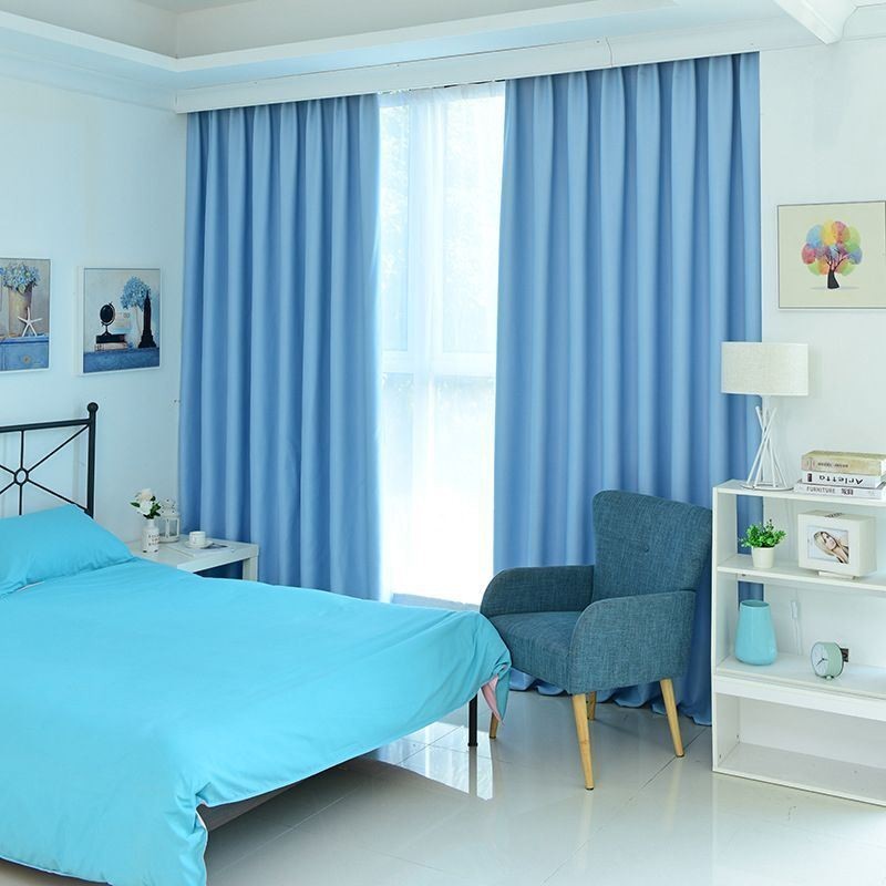 Cortinas Blackout Sólidas Com Isolamento Térmico Para Sala De Estar
