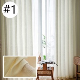 Cortinas De Tule De Cor Sólida, Tela De Janela Nórdica Para Sala De Estar