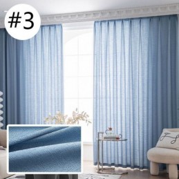 Cortinas De Tule De Cor Sólida, Tela De Janela Nórdica Para Sala De Estar