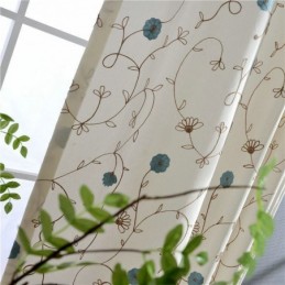 Cortina Japonesa Simples Feita Sob Medida, Cortina Com Bordado Fresco