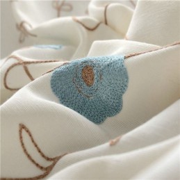 Cortina Japonesa Simples Feita Sob Medida, Cortina Com Bordado Fresco