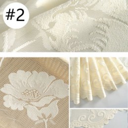 Cortinas De Voile Transparente Branco, Cortinas Decorativas Com Bordado De Videira Para Janela De Quarto