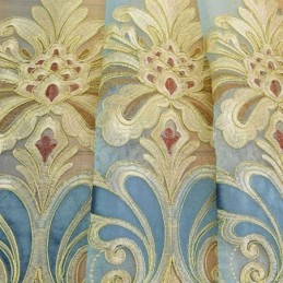 Cortinas Transparentes De Luxo Com Bordados Florais, Cortina Semi-Voile Feita Sob Medida Para Quarto