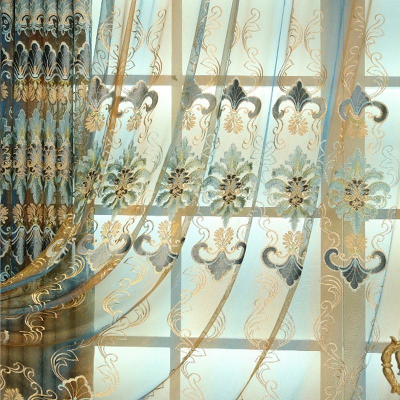 Cortina Transparente Europeia Elegante Feita Sob Medida Para Sala De Estar E Quarto