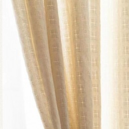 Cortinas De Tule Xadrez Jacquard Para Sala De Estar