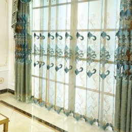Cortina Bordada Europeia Feita Sob Medida, Cortinas De Tela De Janela De Luxo Para Sala De Estar E Quarto