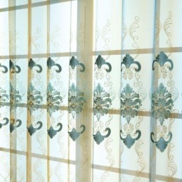 Cortina Bordada Europeia Feita Sob Medida, Cortinas De Tela De Janela De Luxo Para Sala De Estar E Quarto
