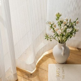Cortinas De Tule Espinha De Peixe Para Janela De Sala De Estar E Quarto