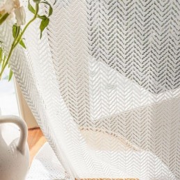 Cortinas De Tule Espinha De Peixe Para Janela De Sala De Estar E Quarto