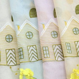 Cortinas De Tule Bordadas Com Desenhos Animados Para Janelas Decorativas Para Quarto