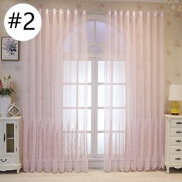 Cortinas De Tule Bordadas Com Plantas Para Janelas Decorativas Para Quarto