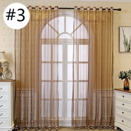 Cortinas De Tule Bordadas Com Plantas Para Janelas Decorativas Para Quarto