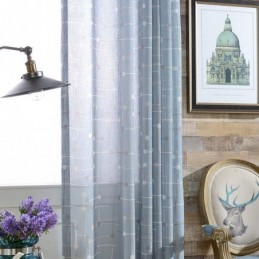 Cortinas Estampadas De Tule Semi Transparente Para Sala De Estar E Quarto