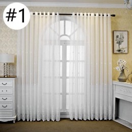 Cortina Transparente Respirável Feita Sob Medida, Cortina Europeia Decorativa De Tule Voile Para Sala De Estar