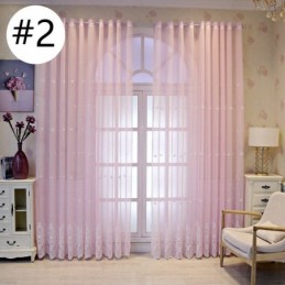 Cortina Transparente Respirável Feita Sob Medida, Cortina Europeia Decorativa De Tule Voile Para Sala De Estar