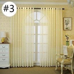 Cortina Transparente Respirável Feita Sob Medida, Cortina Europeia Decorativa De Tule Voile Para Sala De Estar