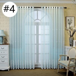 Cortina Transparente Respirável Feita Sob Medida, Cortina Europeia Decorativa De Tule Voile Para Sala De Estar