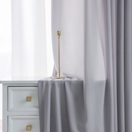 Cortinas De Janela Luxuosas De Tule Transparente De Cor Sólida Para Sala De Estar E Quarto