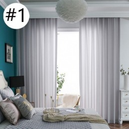 Cortinas De Janela Luxuosas De Tule Transparente De Cor Sólida Para Sala De Estar E Quarto