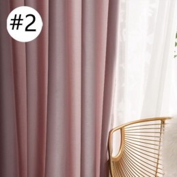 Cortinas De Janela Luxuosas De Tule Transparente De Cor Sólida Para Sala De Estar E Quarto