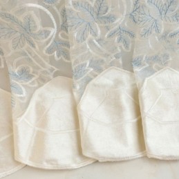 Cortina De Tule De Luxo Feita Sob Medida, Cortina De Voile Com Bordado Floral Para Sala De Estar