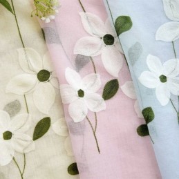 Cortina Transparente Com Tela Floral Para Janelas, Feita Sob Medida, Tecido Para Decoração De Sala De Estar
