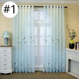 Cortina Transparente Com Tela Floral Para Janelas, Feita Sob Medida, Tecido Para Decoração De Sala De Estar