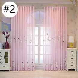 Cortina Transparente Com Tela Floral Para Janelas, Feita Sob Medida, Tecido Para Decoração De Sala De Estar
