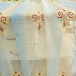 Cortinas Bordadas Europeias, Tela De Janela De Tule Para Sala De Estar, Quarto, Villa