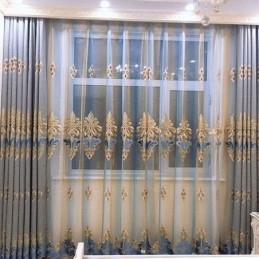 Cortinas Bordadas Europeias, Tela De Janela De Tule Para Sala De Estar, Quarto, Villa