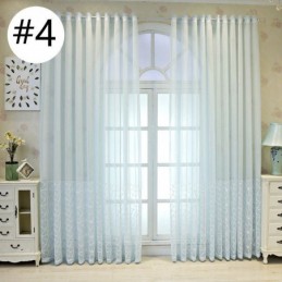 Cortina Decorativa Transparente Bordada Sob Medida Para Sala De Estar