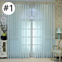 Cortina De Luxo Com Tela Bordada Geométrica Transparente E Tule De Alta Qualidade Feito Sob Medida