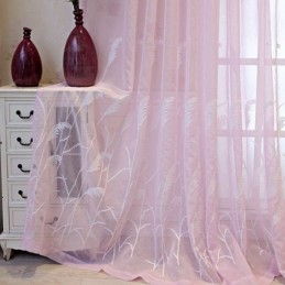 Telas Decorativas Para Janelas Cortinas De Tule Bordado Para Sala De Estar