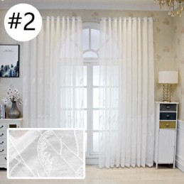 Telas Decorativas Para Janelas Cortinas De Tule Bordado Para Sala De Estar