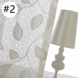 Cortina De Tule Com Folhas Sob Medida, Cortina Moderna De Voile Com Gaze Para Sala De Estar E Quarto