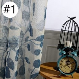 Cortina Estampada Com Folhas Sob Medida, Cortina De Tule Transparente Para Sala De Estar E Quarto