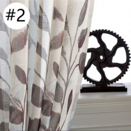 Cortina Estampada Com Folhas Sob Medida, Cortina De Tule Transparente Para Sala De Estar E Quarto