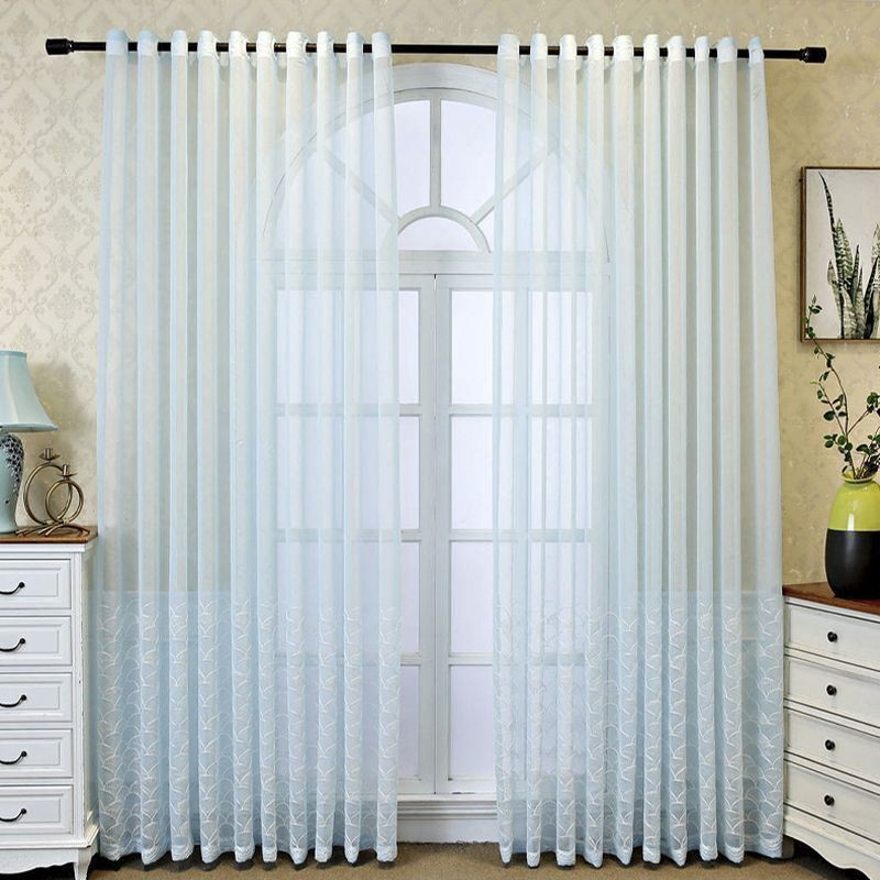 Cortina Decorativa Transparente Bordada Com Escamas De Peixe, Feita Sob Medida Para Sala De Estar