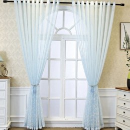 Cortina Decorativa Transparente Bordada Com Escamas De Peixe, Feita Sob Medida Para Sala De Estar