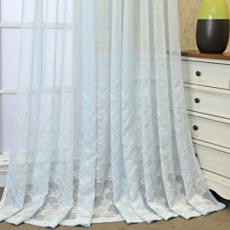 Cortina Decorativa Transparente Bordada Com Escamas De Peixe, Feita Sob Medida Para Sala De Estar