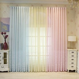 Cortina Decorativa Transparente Bordada Com Escamas De Peixe, Feita Sob Medida Para Sala De Estar