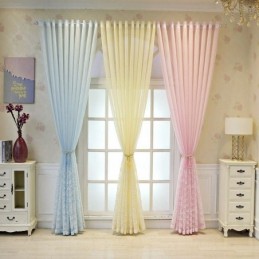 Cortina Decorativa Transparente Bordada Com Escamas De Peixe, Feita Sob Medida Para Sala De Estar